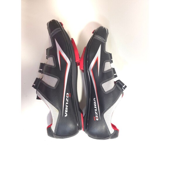 Venzo Road Cycling Shoes Mens Size 13 Black Red SPD Spin Bike Bicycle Shoes main image 7